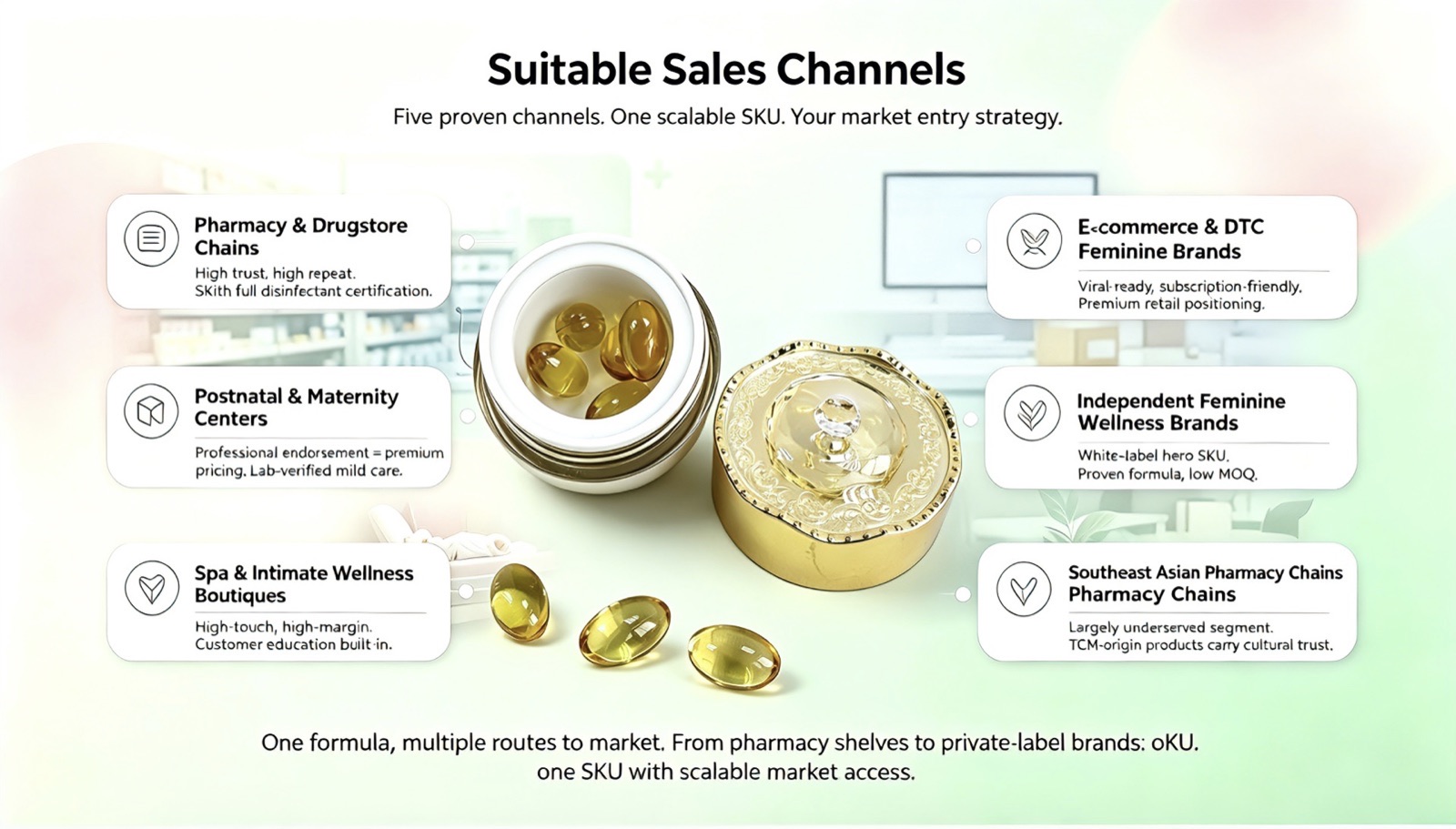 Suitable Sales Channels — Herbal Intimate Melt Softgels channel ecosystem